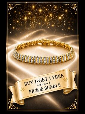 Sparkle Allure Diamond Accent Tennis Bracelet 14K Gold Over Bronze Length 7.25”